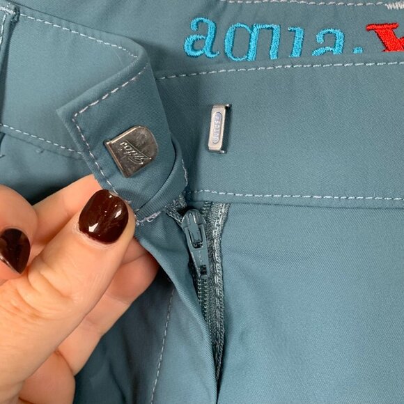 Ovation Aqua-X Silicone Knee Patch Breeches Size 30 R blue silicone equestrian - Picture 11 of 12